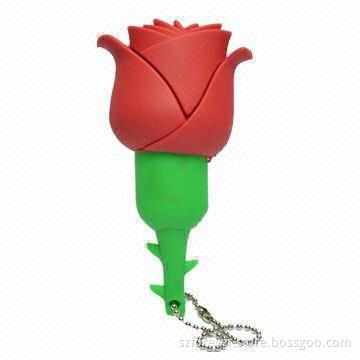 Rose USB Flash Drive with Excellent Performance and 10 Years Data Retention